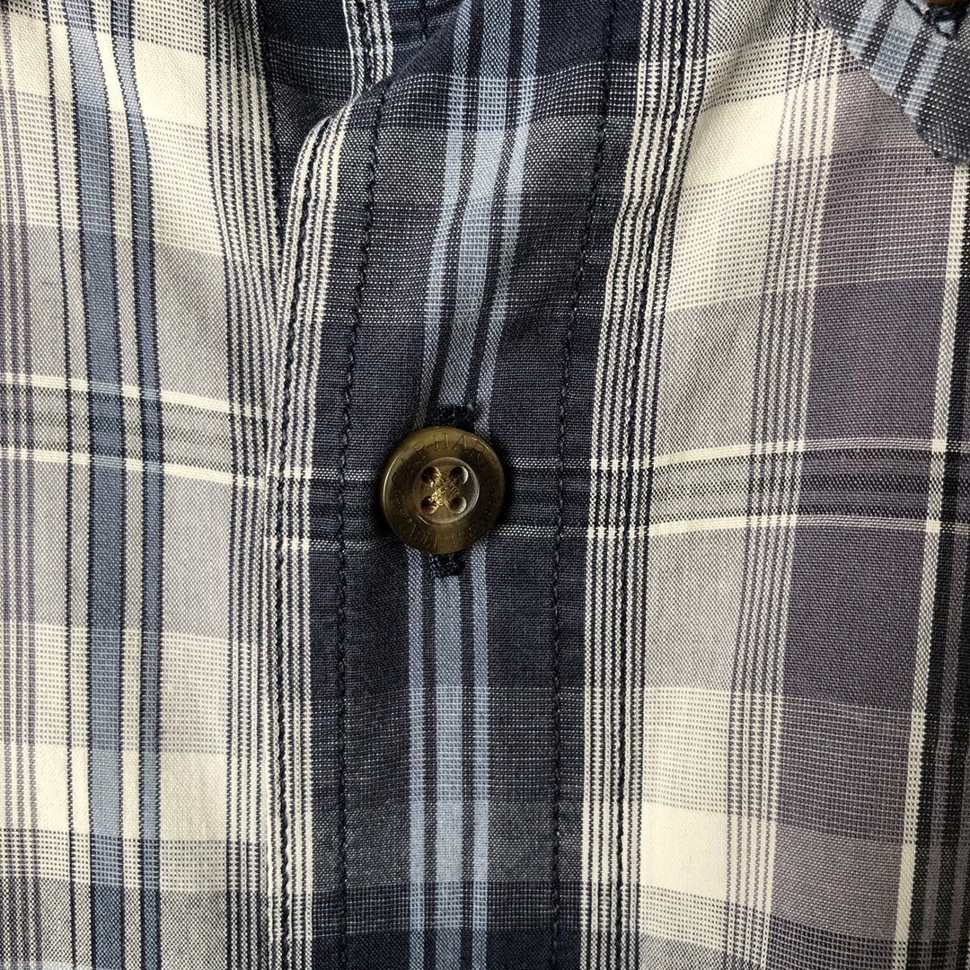 Carhartt RELAXED FIT Check Pattern Button-down Short Sleeve Work Shirt, Men's XL cotton gray type Vintage Second Hand