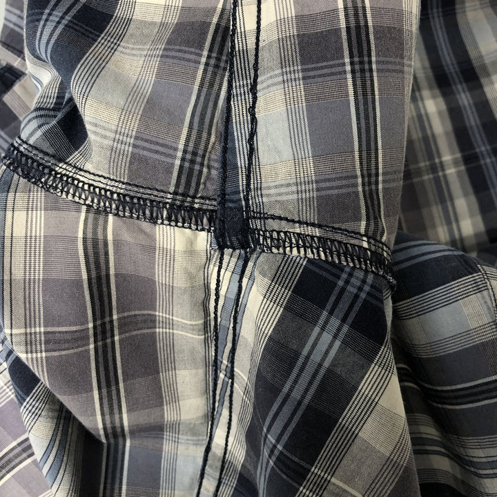 Carhartt RELAXED FIT Check Pattern Button-down Short Sleeve Work Shirt, Men's XL cotton gray type Vintage Second Hand