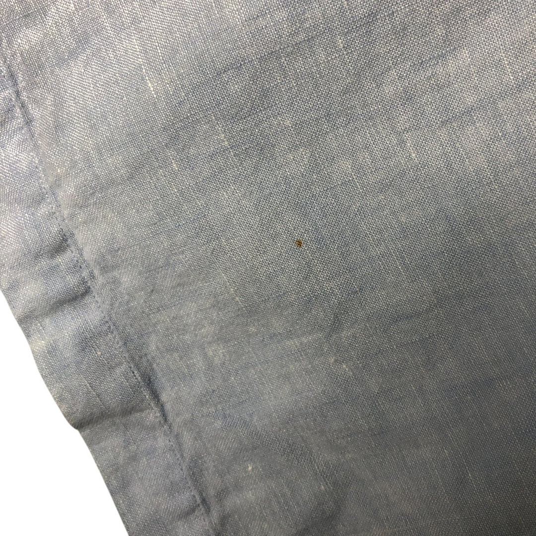 Brooks Brothers 346 short sleeve linen shirt, men's size L linen Blue type light blue Vintage Second Hand