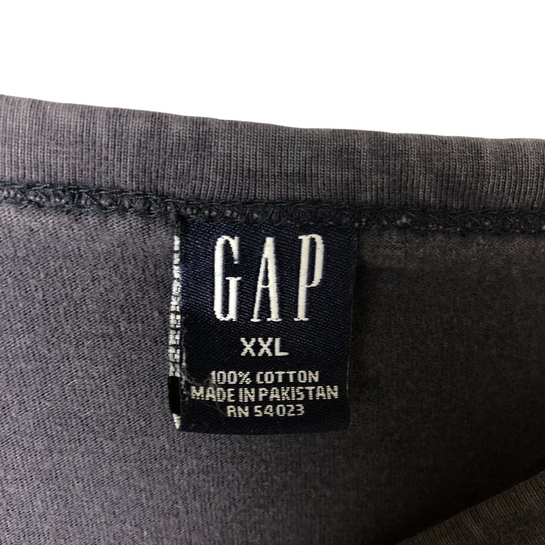 GAP Men's Long Sleeve T-Shirt, Size XXL cotton navy blue type Vintage Second Hand
