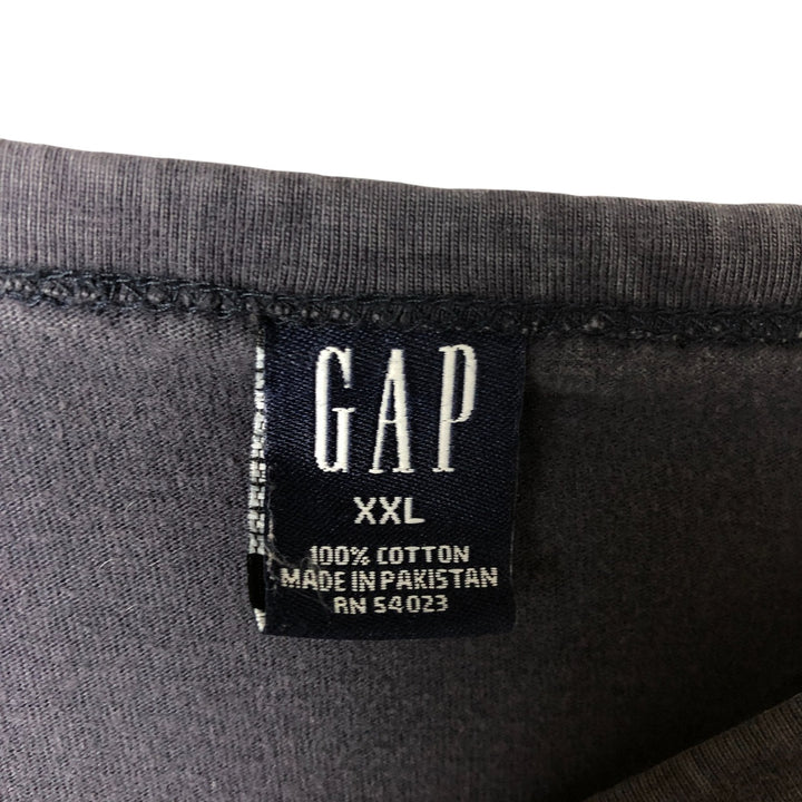 GAP Men's Long Sleeve T-Shirt, Size XXL cotton navy blue type Vintage Second Hand