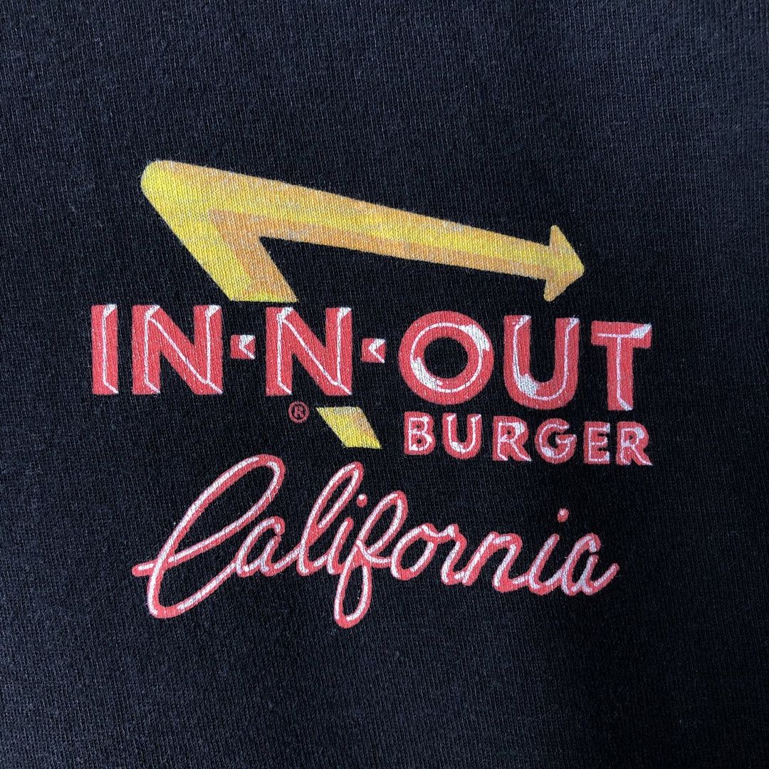 IN N OUT BURGER Advertising Long Sleeve T-Shirt, Men's Size Medium cotton black type Vintage Second Hand