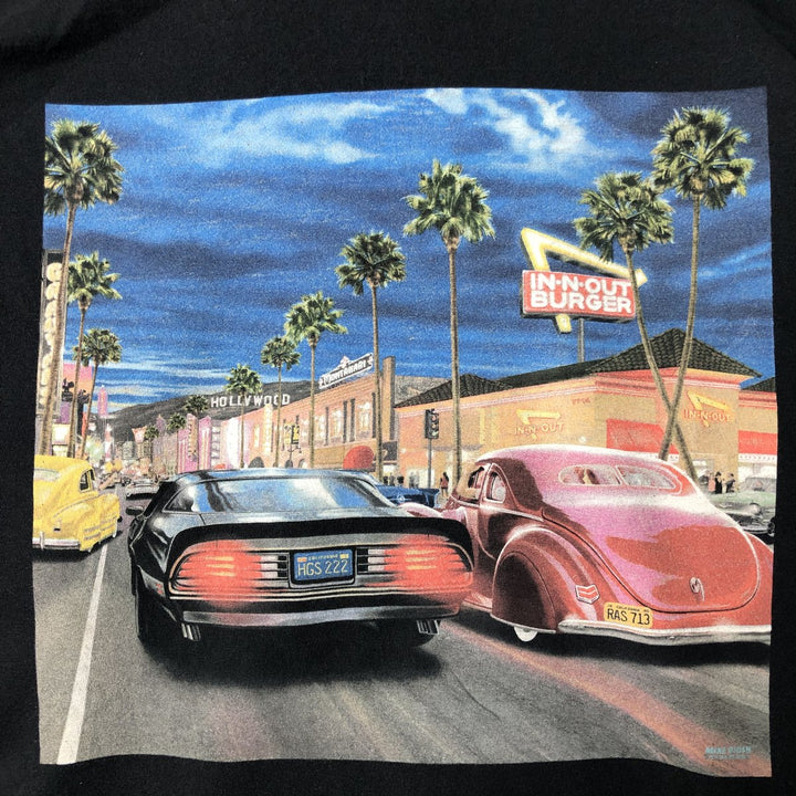 IN N OUT BURGER Advertising Long Sleeve T-Shirt, Men's Size Medium cotton black type Vintage Second Hand
