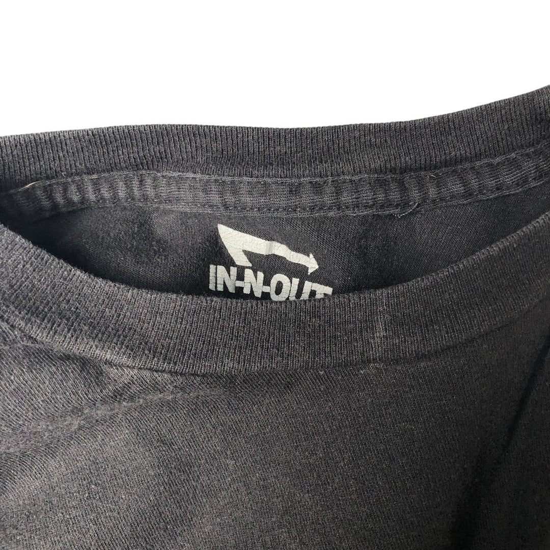 IN N OUT BURGER Advertising Long Sleeve T-Shirt, Men's Size Medium cotton black type Vintage Second Hand