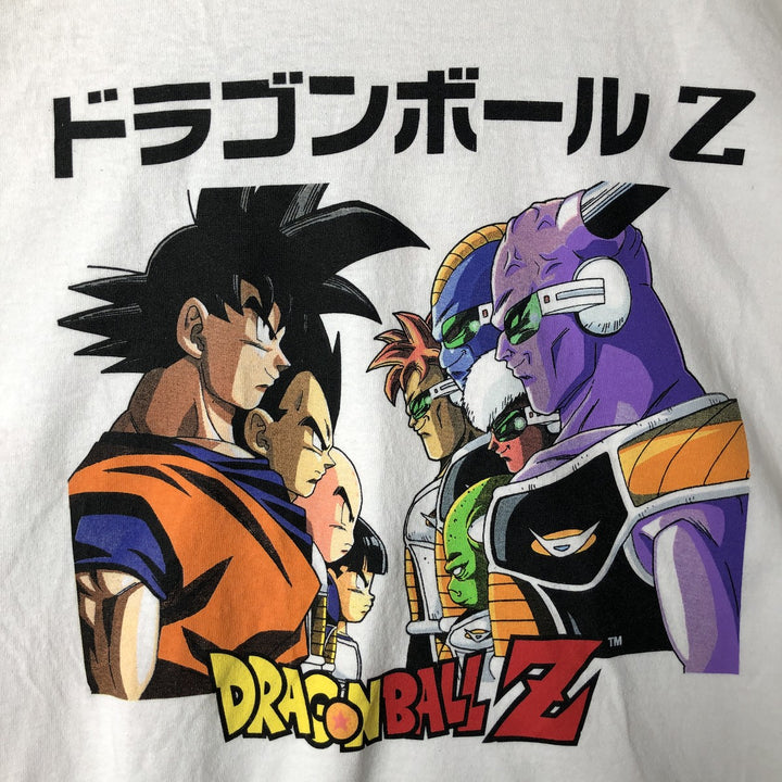 DRAGONBALL Z Dragon Ball Z Anime Character Print Long Sleeve T-Shirt, Men's Size L cotton white type Vintage Second Hand