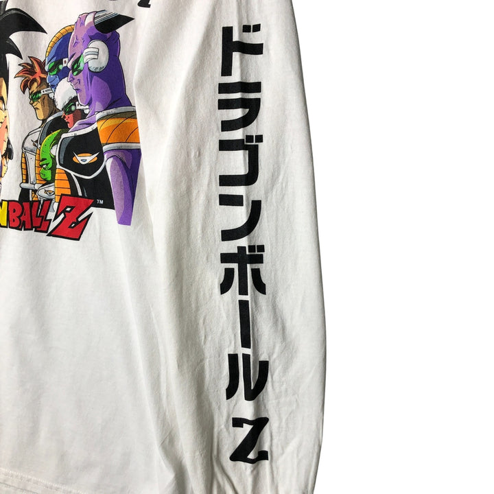 DRAGONBALL Z Dragon Ball Z Anime Character Print Long Sleeve T-Shirt, Men's Size L cotton white type Vintage Second Hand