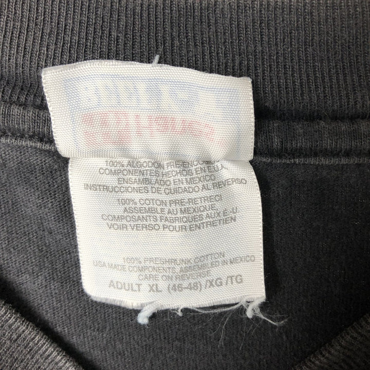 00'S Hanes Long Sleeve T-Shirt, Men's XL cotton black type Vintage Second Hand