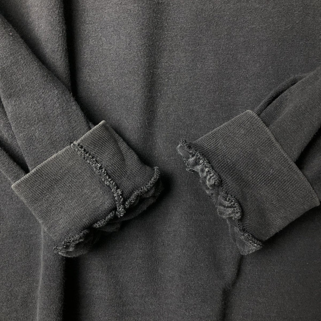 00'S Hanes Long Sleeve T-Shirt, Men's XL cotton black type Vintage Second Hand