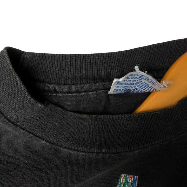 00'S Hanes Long Sleeve T-Shirt, Men's XL cotton black type Vintage Second Hand