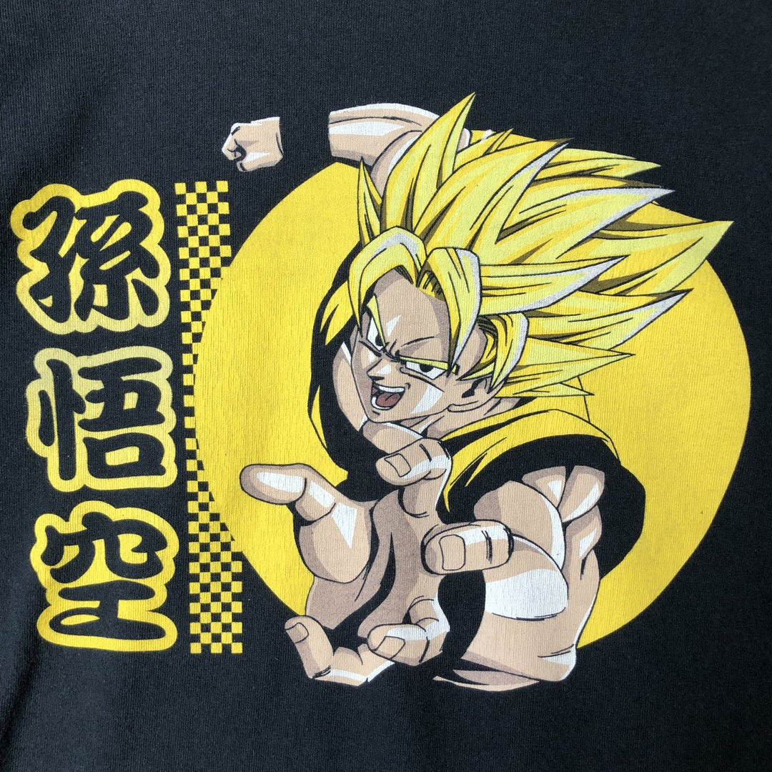 DRAGONBALL Z Dragon Ball Z Anime Character Print Long Sleeve T-Shirt, Men's Size Medium cotton black type Vintage Second Hand