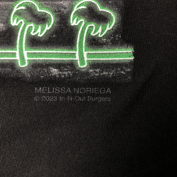 IN N OUT BURGER Advertising Long Sleeve T-Shirt, Men's Size L cotton black type Vintage Second Hand