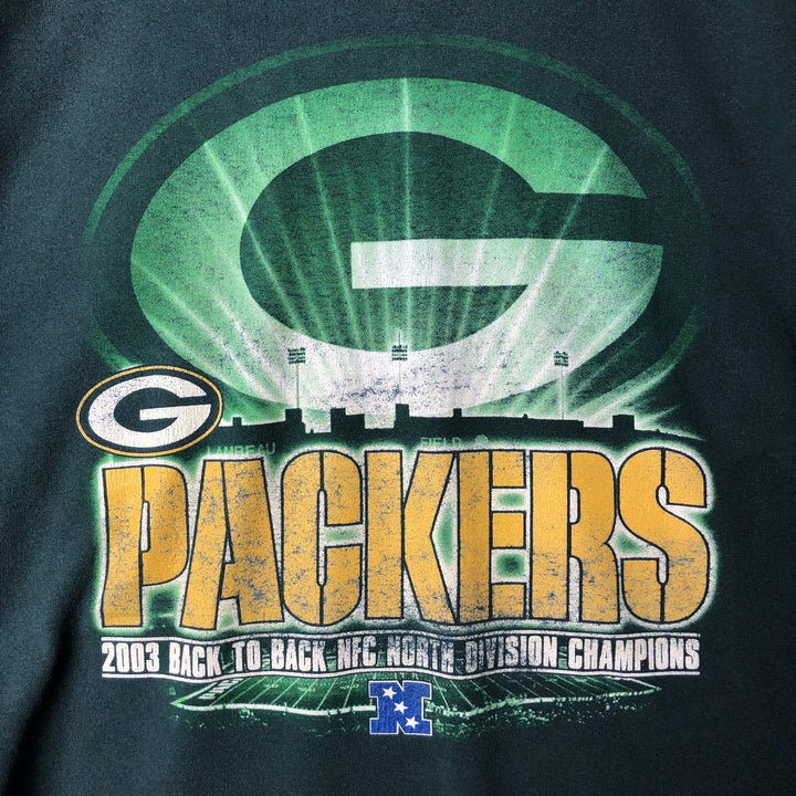 2000'S NFL GREEN BAY PACKERS Long Sleeve T-Shirt, Men's Size L unclear Green type dark green Vintage Second Hand