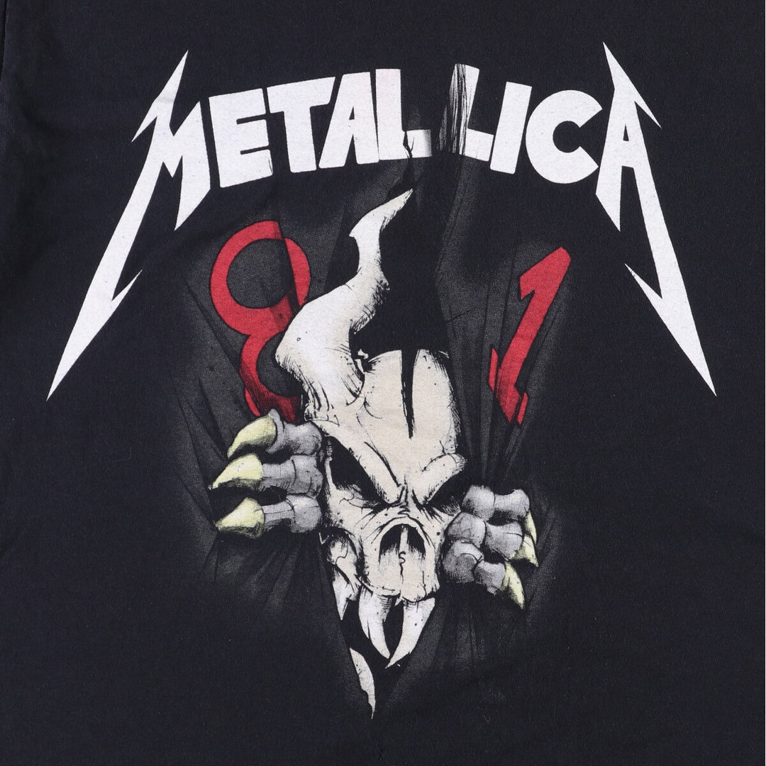 Metallica Band T-shirt, Band T, Men's M size cotton black type Vintage Second Hand