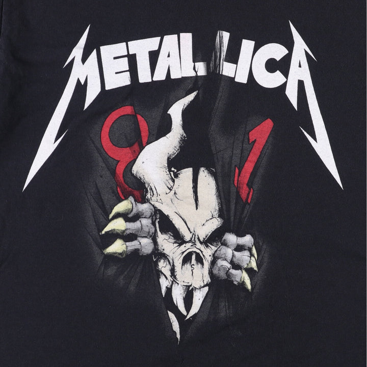 Metallica Band T-shirt, Band T, Men's M size cotton black type Vintage Second Hand