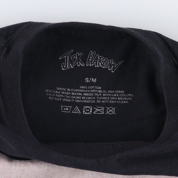 Jack Harlow Band T-Shirt, Men's Size Small cotton black type Vintage Second Hand