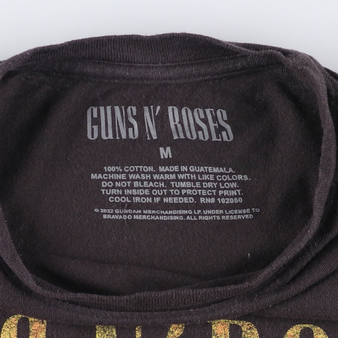 Guns N' Roses Band T-shirt, Men's M size cotton black type Vintage Second Hand