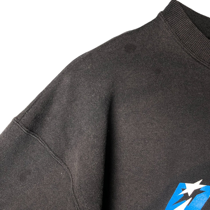 Vintage 90'S Hanes ACTIVEWEAR printed sweatshirt, men's size XXL cotton black type Vintage Second Hand