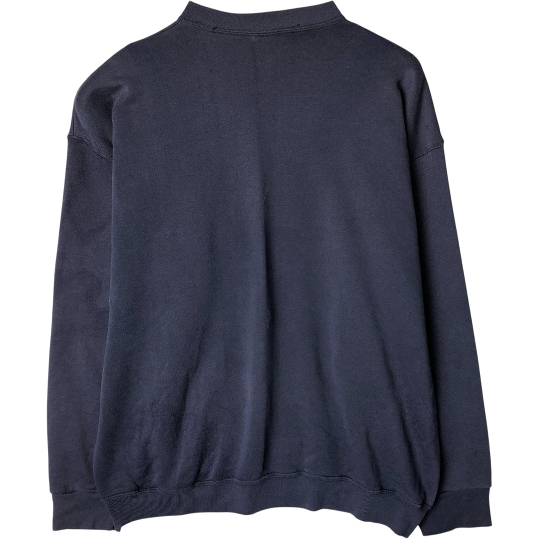 Mock neck sweatshirt, men's size M unclear navy blue type Vintage Second Hand
