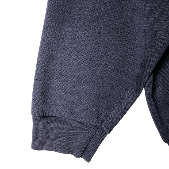 Mock neck sweatshirt, men's size M unclear navy blue type Vintage Second Hand