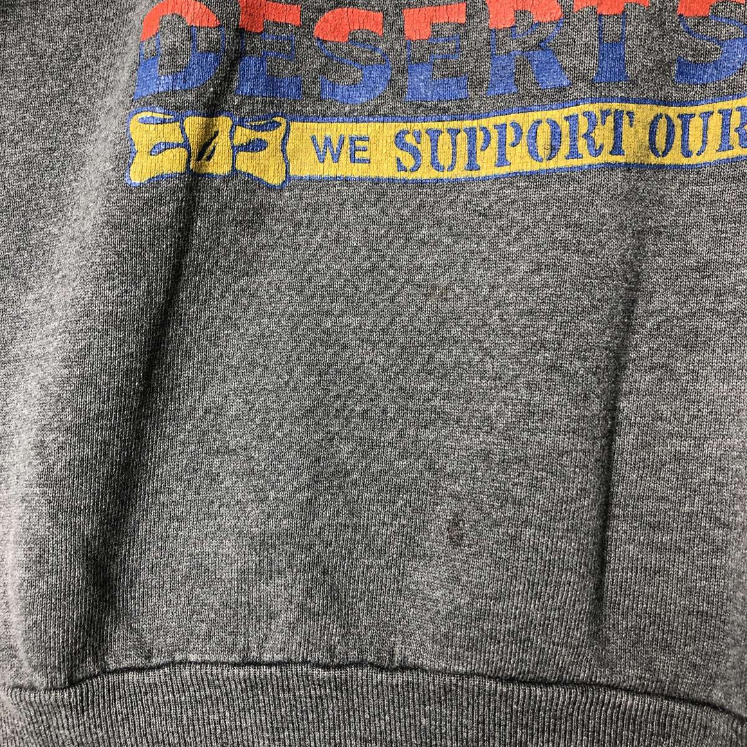 Vintage 90'S Fruit of the Loom Stars and Stripes print sweatshirt, Made in USA, Men's size M unclear Charcoal Vintage Second Hand