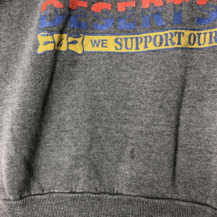 Vintage 90'S Fruit of the Loom Stars and Stripes print sweatshirt, Made in USA, Men's size M unclear Charcoal Vintage Second Hand