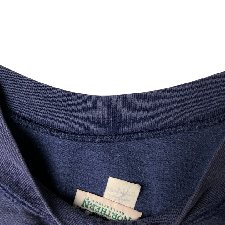 Vintage 90'S NORTHERN printed sweatshirt, size L, men's unclear navy blue type Vintage Second Hand