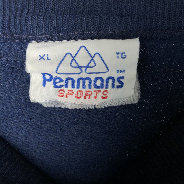 Vintage 1980'S Penmans printed sweatshirt, men's size XL unclear navy blue type Vintage Second Hand