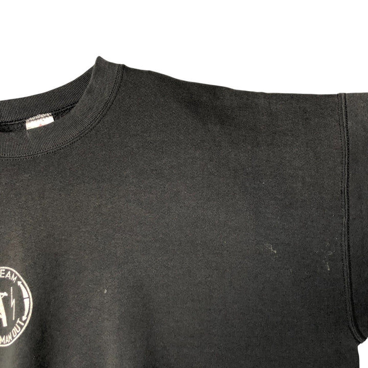 90'S Fruit of the Loom printed sweatshirt, men's XXL size, vintage cotton black type Vintage Second Hand