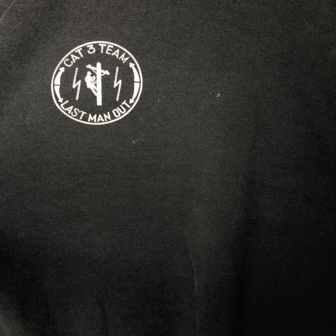 90'S Fruit of the Loom printed sweatshirt, men's XXL size, vintage cotton black type Vintage Second Hand