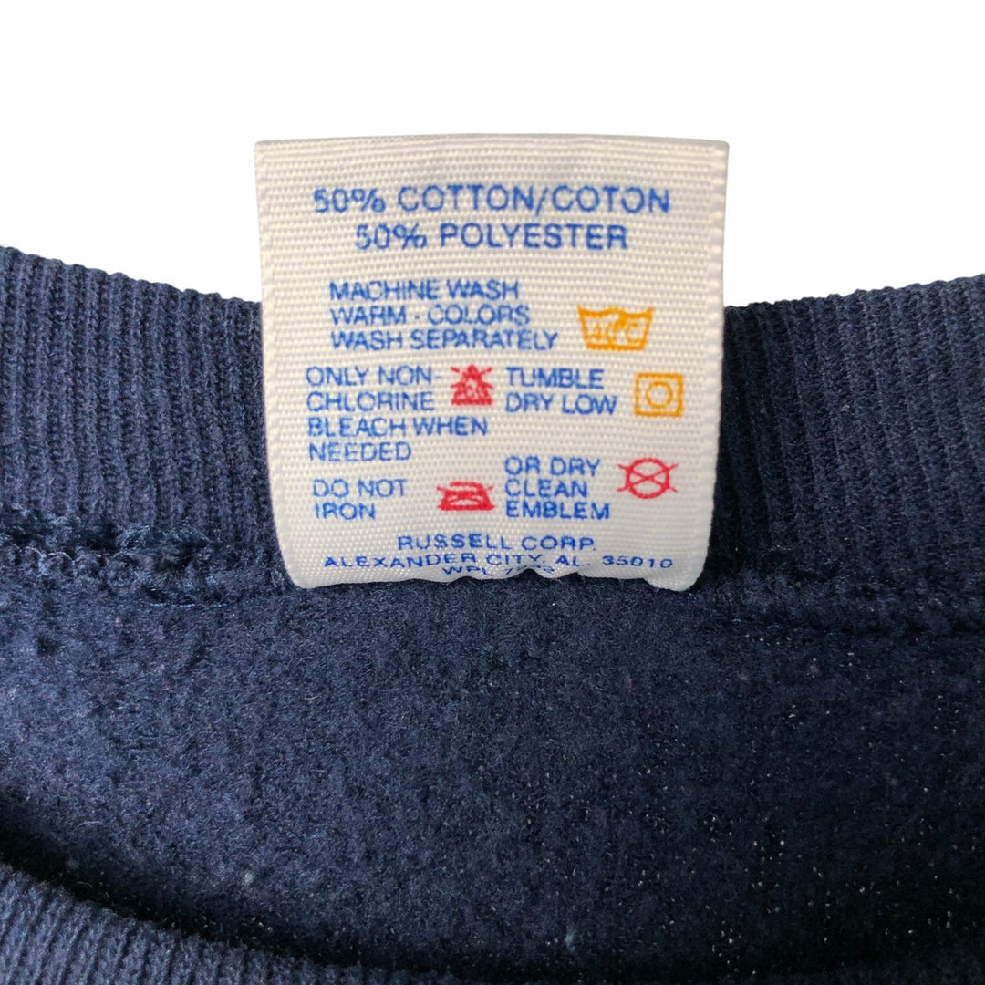 Vintage 90'S Jerzees printed sweatshirt, made in the USA, size M, men's cotton navy blue type Vintage Second Hand