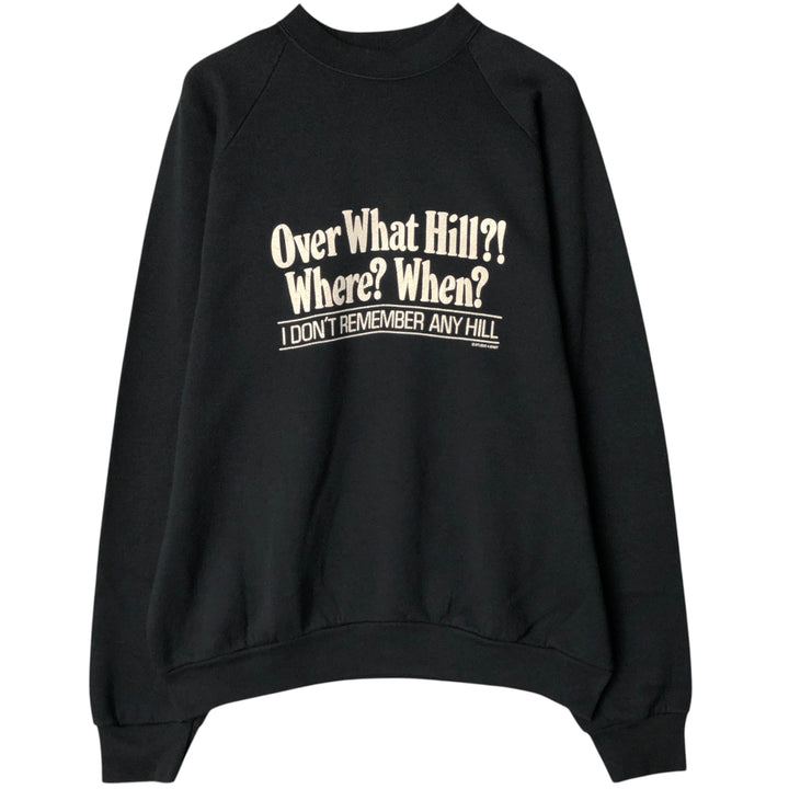 Vintage 90'S Fruit of the Loom print sweatshirt, made in the USA, men's size XXL cotton black type Vintage Second Hand