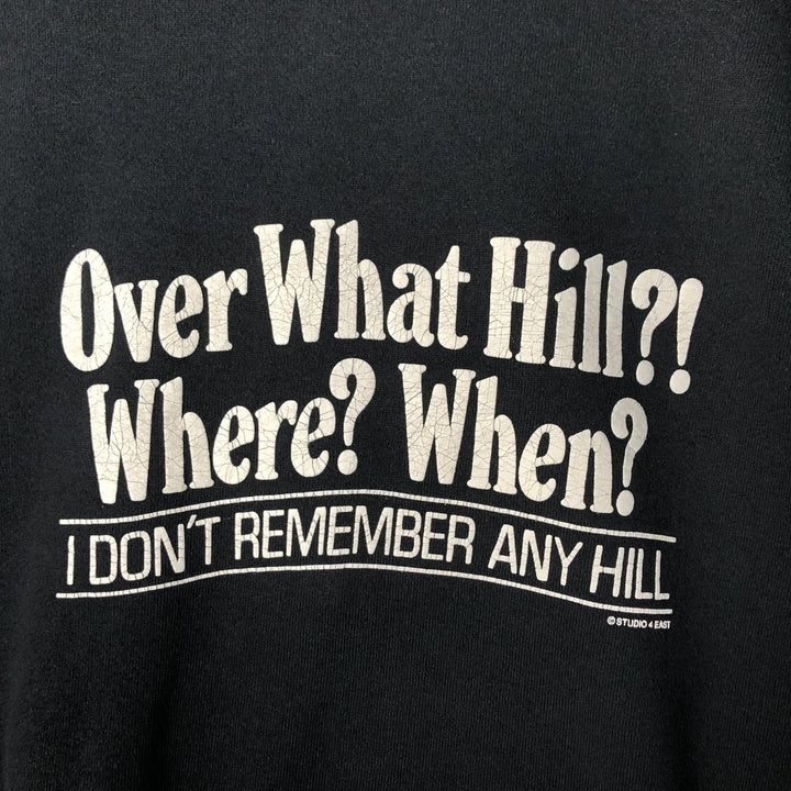 Vintage 90'S Fruit of the Loom print sweatshirt, made in the USA, men's size XXL cotton black type Vintage Second Hand