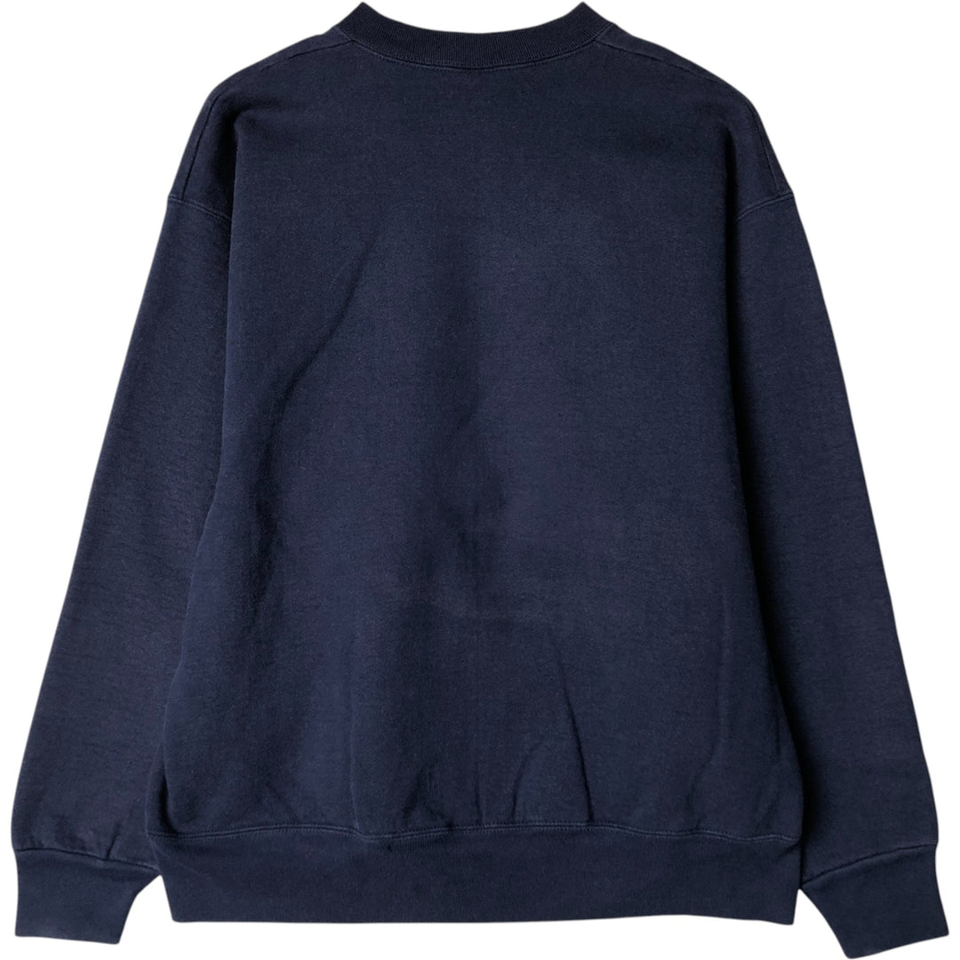 90'S Fruit of the Loom Super Cotton Sweatshirt, Made in USA, Men's Size L, Vintage cotton navy blue type Vintage Second Hand