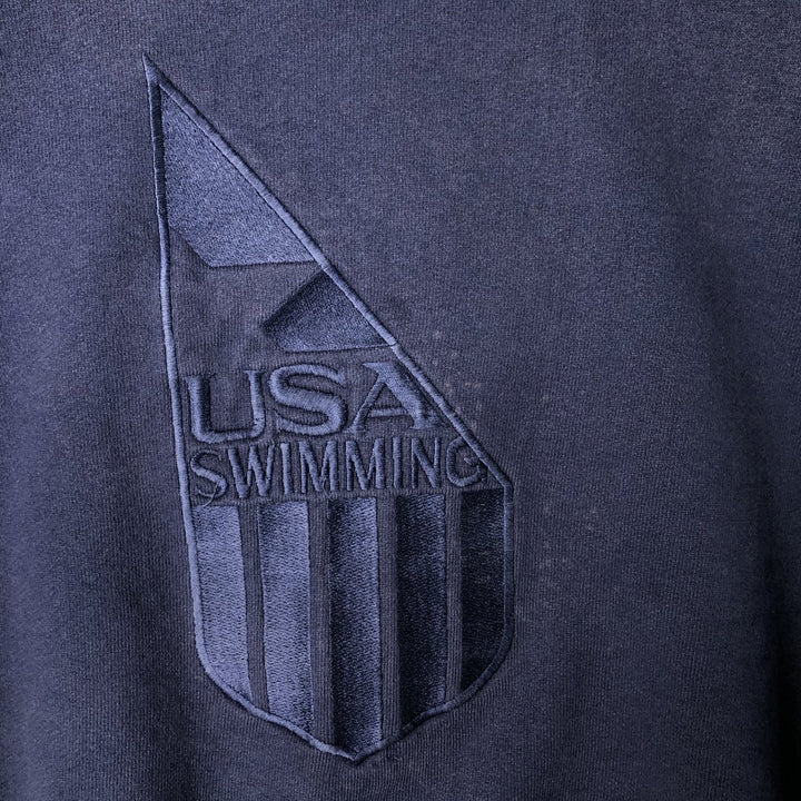 90'S Fruit of the Loom Super Cotton Sweatshirt, Made in USA, Men's Size L, Vintage cotton navy blue type Vintage Second Hand