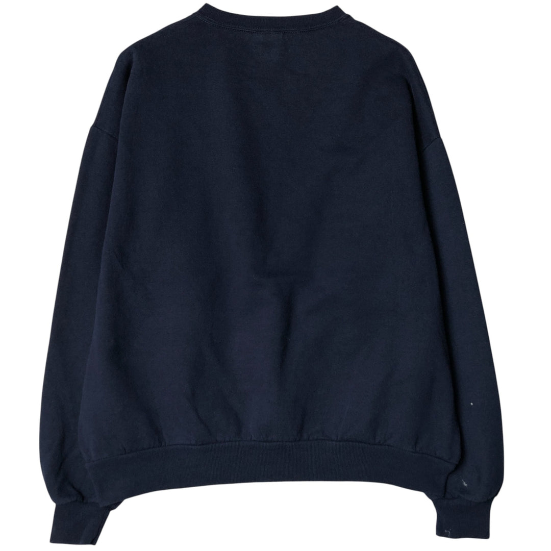 Vintage 90'S Jerzees printed sweatshirt, men's size XL cotton navy blue type Vintage Second Hand