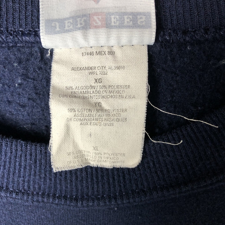 Vintage 90'S Jerzees printed sweatshirt, men's size XL cotton navy blue type Vintage Second Hand