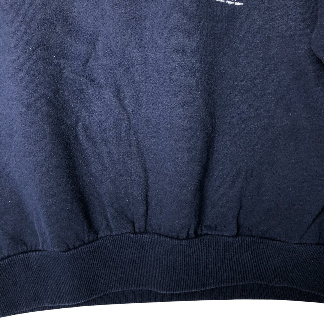 Vintage 90'S Jerzees printed sweatshirt, men's size XL cotton navy blue type Vintage Second Hand