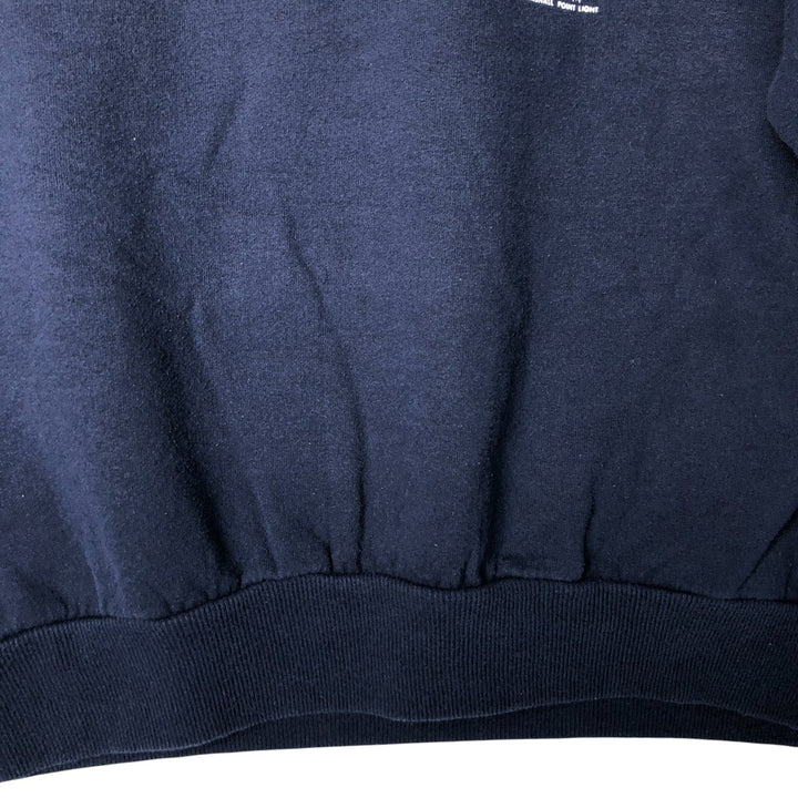 Vintage 90'S Jerzees printed sweatshirt, men's size XL cotton navy blue type Vintage Second Hand