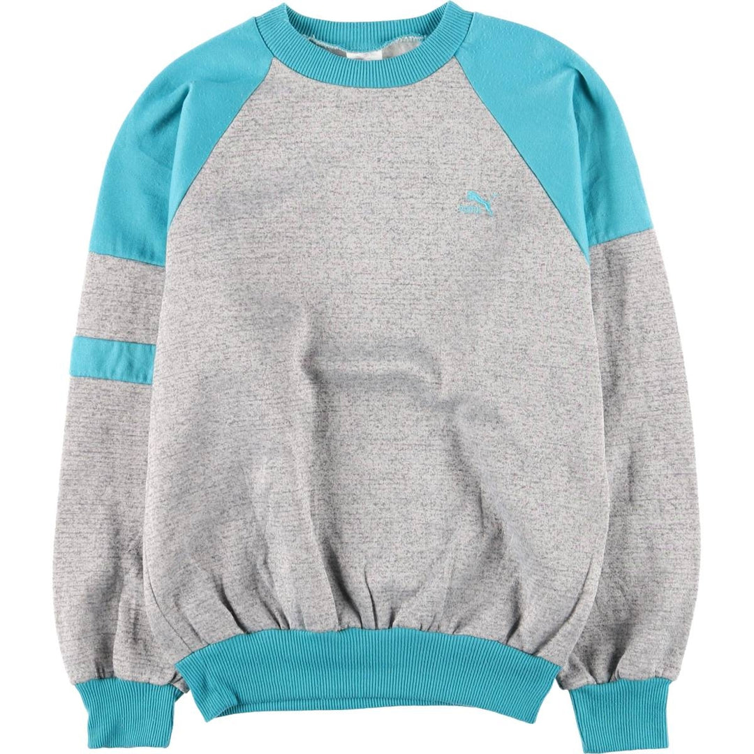 Vintage 80s-90'S Puma logo sweatshirt, size S, men's polyester gray type Vintage Second Hand
