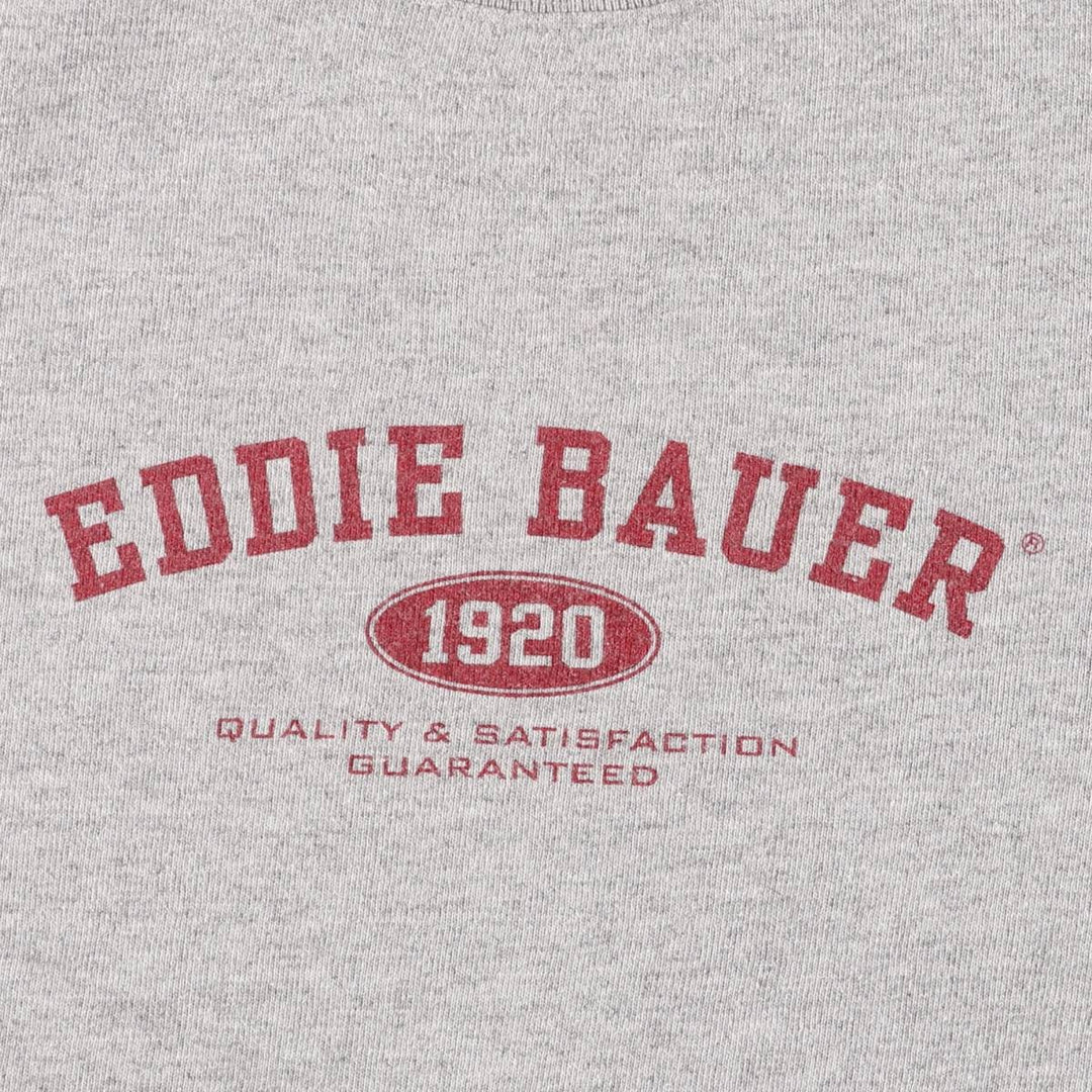 Eddie Bauer Printed Sweatshirt, Men's Size Medium cotton gray type Vintage Second Hand