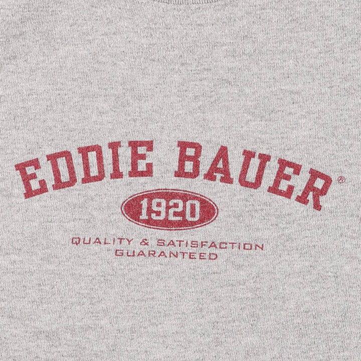 Eddie Bauer Printed Sweatshirt, Men's Size Medium cotton gray type Vintage Second Hand