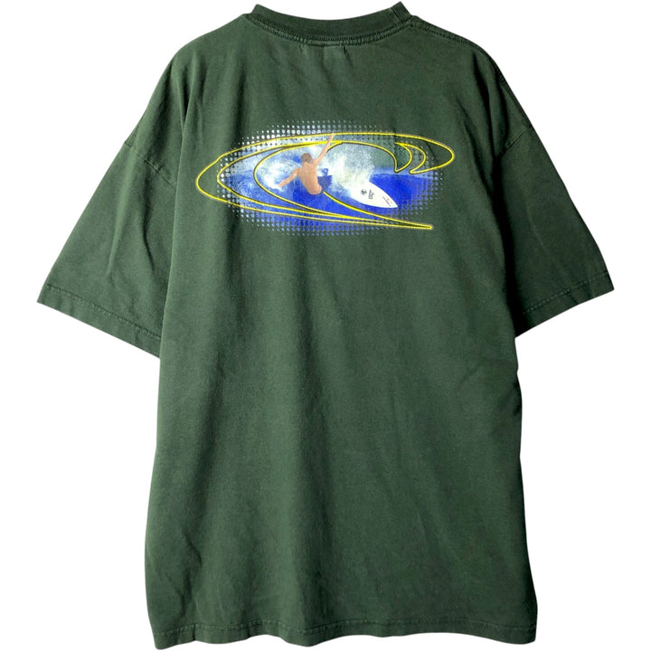 Vintage 90'S O'NEILL surf/skate T-shirt, Made in USA, Men's Size L cotton Green type dark green Vintage Second Hand