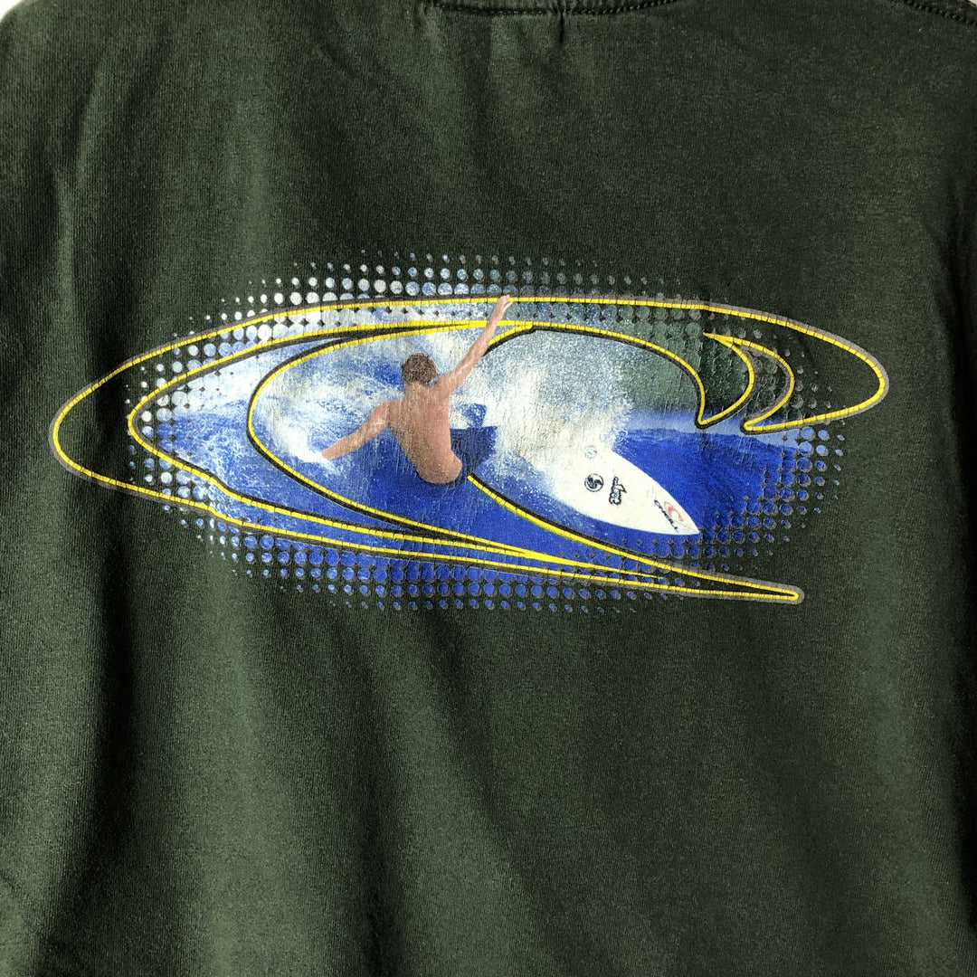 Vintage 90'S O'NEILL surf/skate T-shirt, Made in USA, Men's Size L cotton Green type dark green Vintage Second Hand