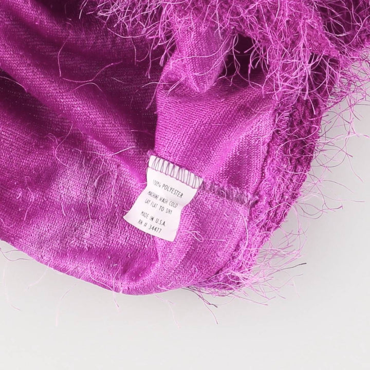 BETTE PAIGE Shaggy Vest, Made in USA, Women's Size L polyester purple type Vintage Second Hand