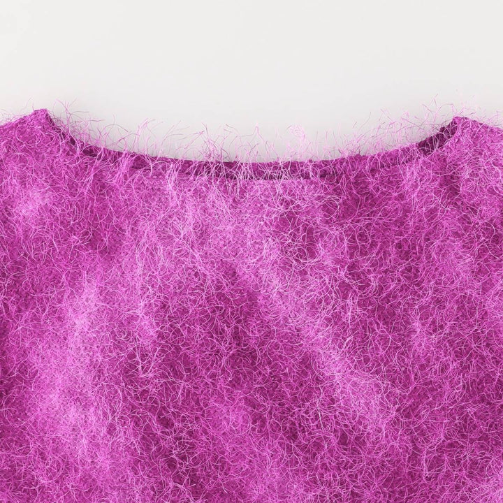 BETTE PAIGE Shaggy Vest, Made in USA, Women's Size L polyester purple type Vintage Second Hand