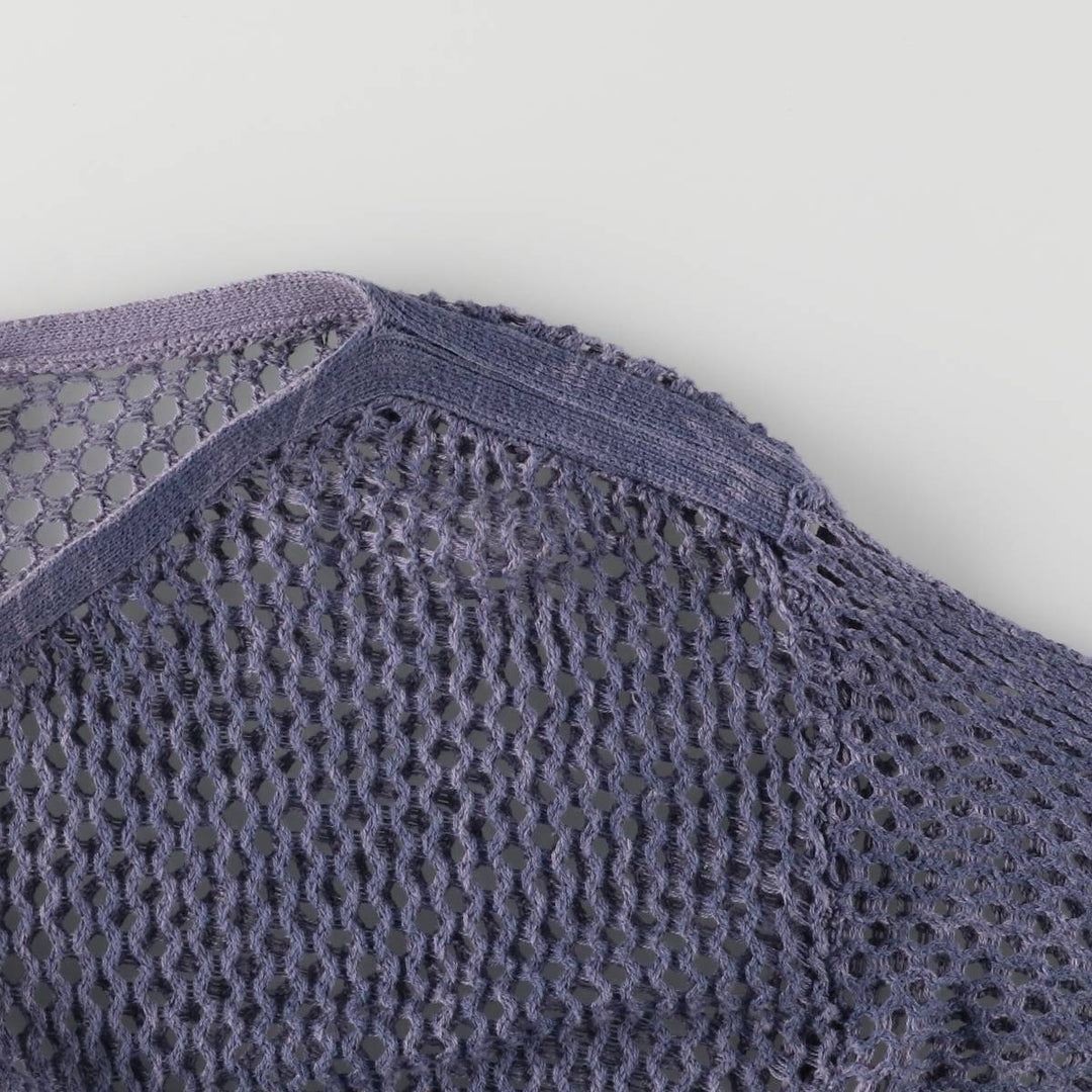 CHICO'S Boat Neck Long Sleeve Summer Knit Sweater, Women's Size M unclear blue type Vintage Second Hand