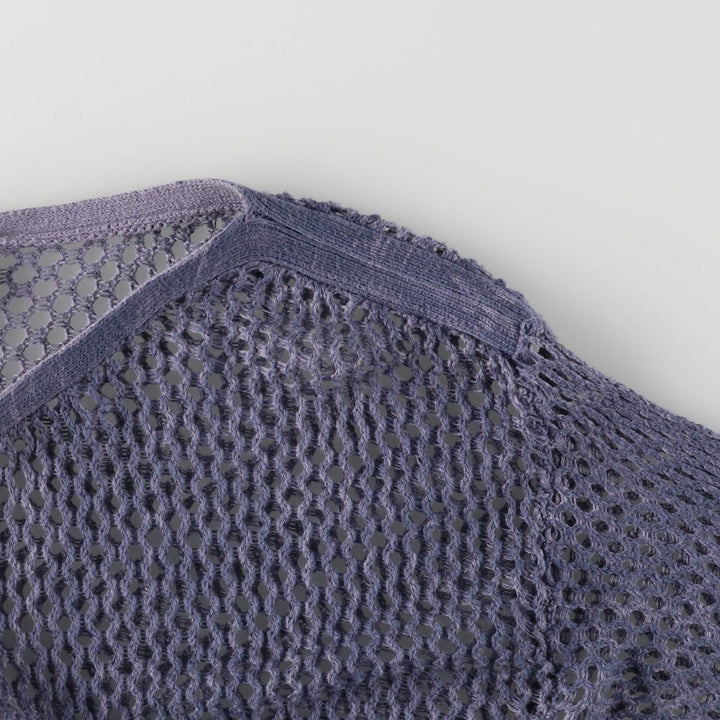 CHICO'S Boat Neck Long Sleeve Summer Knit Sweater, Women's Size M unclear blue type Vintage Second Hand