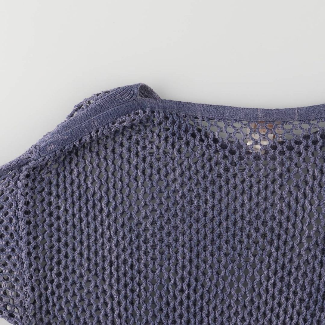 CHICO'S Boat Neck Long Sleeve Summer Knit Sweater, Women's Size M unclear blue type Vintage Second Hand