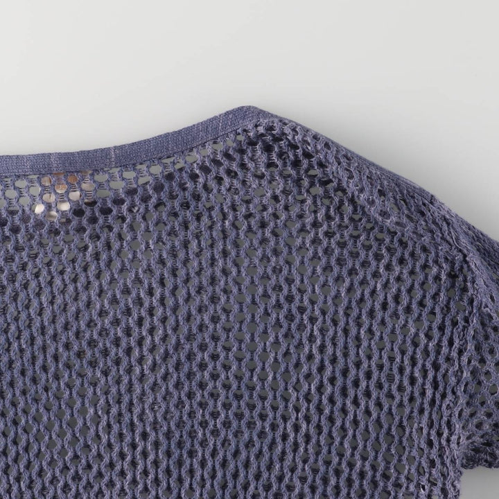 CHICO'S Boat Neck Long Sleeve Summer Knit Sweater, Women's Size M unclear blue type Vintage Second Hand