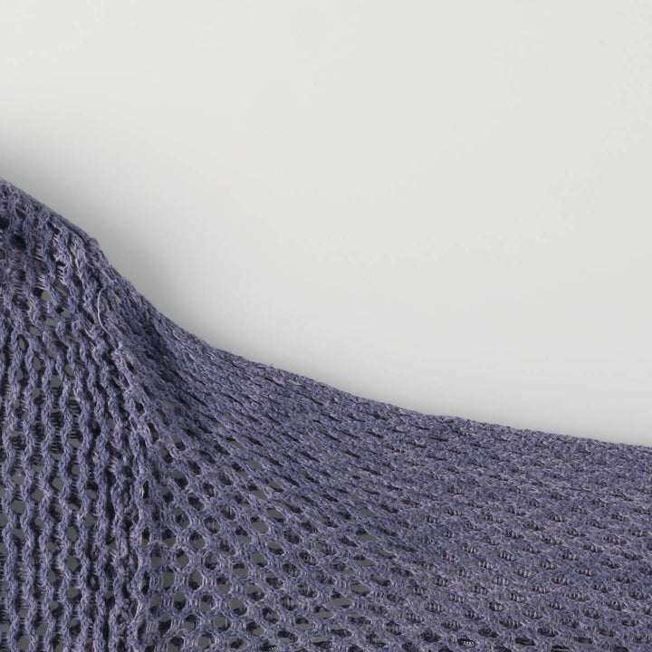 CHICO'S Boat Neck Long Sleeve Summer Knit Sweater, Women's Size M unclear blue type Vintage Second Hand